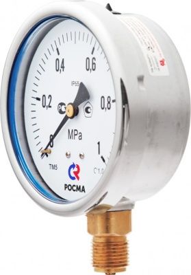 Манометр, Тип ТМ серия 20, виброустойчивый, подключение снизу, Росма В Оренбурге