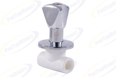 Вентиль PPR с хромированной ручкой, RTP (РосТурПласт) В Оренбурге